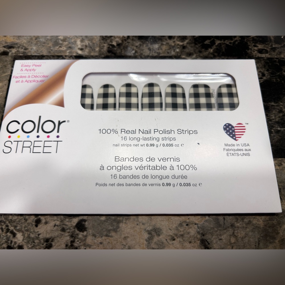 NWT Color Street Nail Strips ~ PLAID ABOUT YOU ~ Clear Overlay